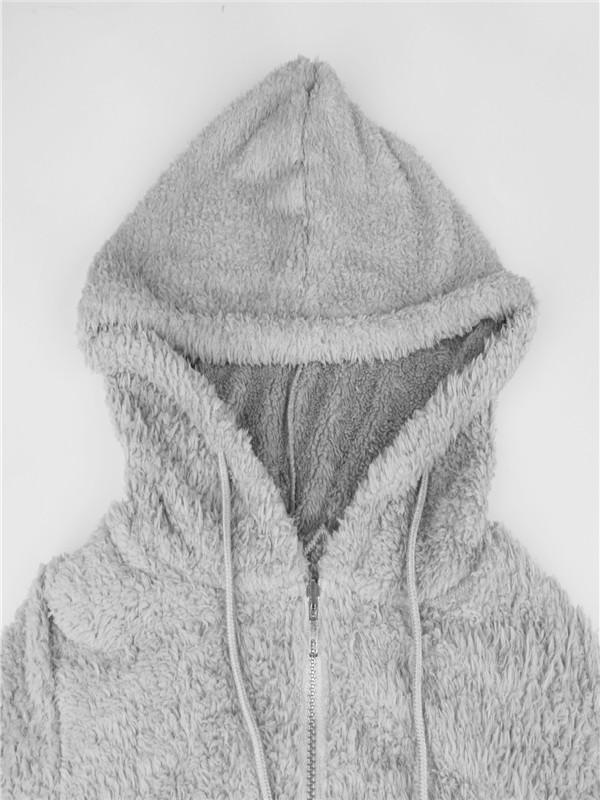 Casual Hooded Collar Zipper Hoodies